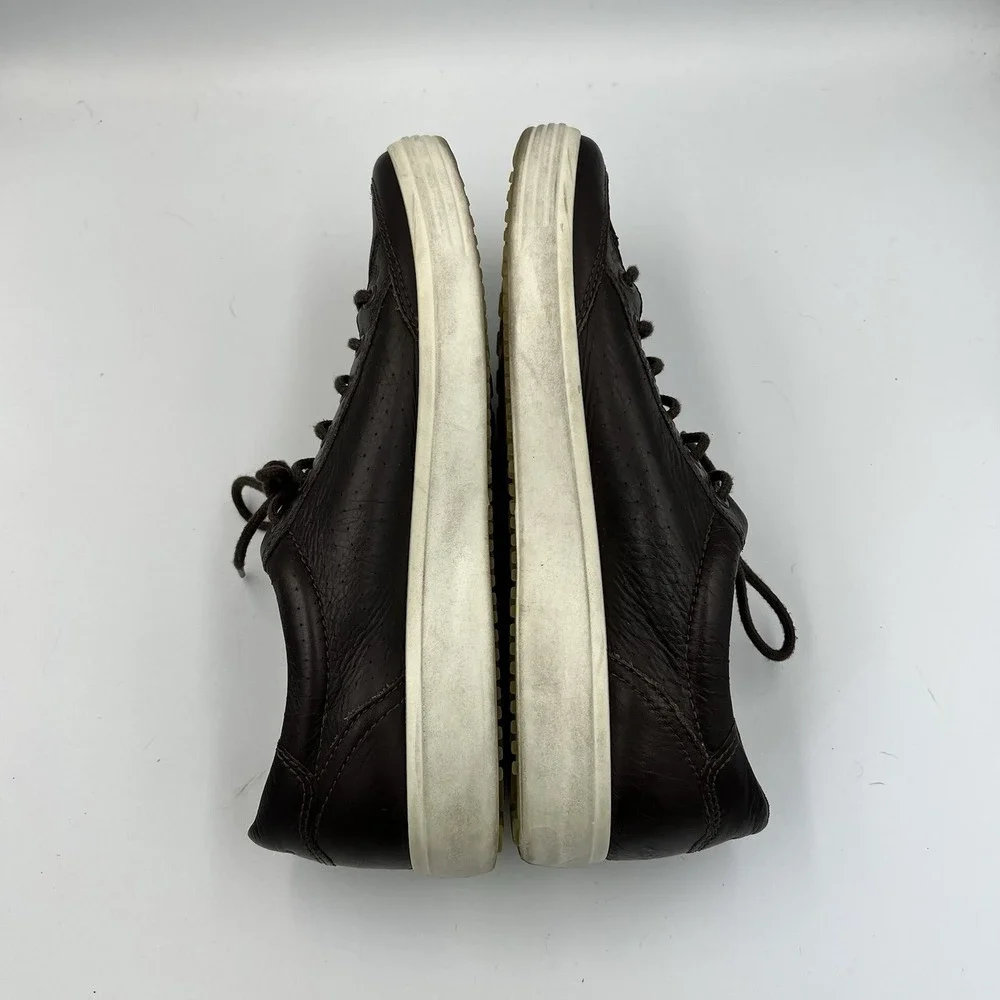 ECCO Soft 7 Sneakers Shoes Dark Brown Everyday Leather Mens‎ Size EU 42 US 8 8.5